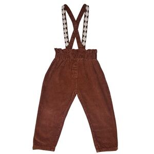 LCW Baby Corduroy Flower Suspender Pants